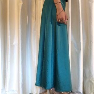 Teal maxi skirt